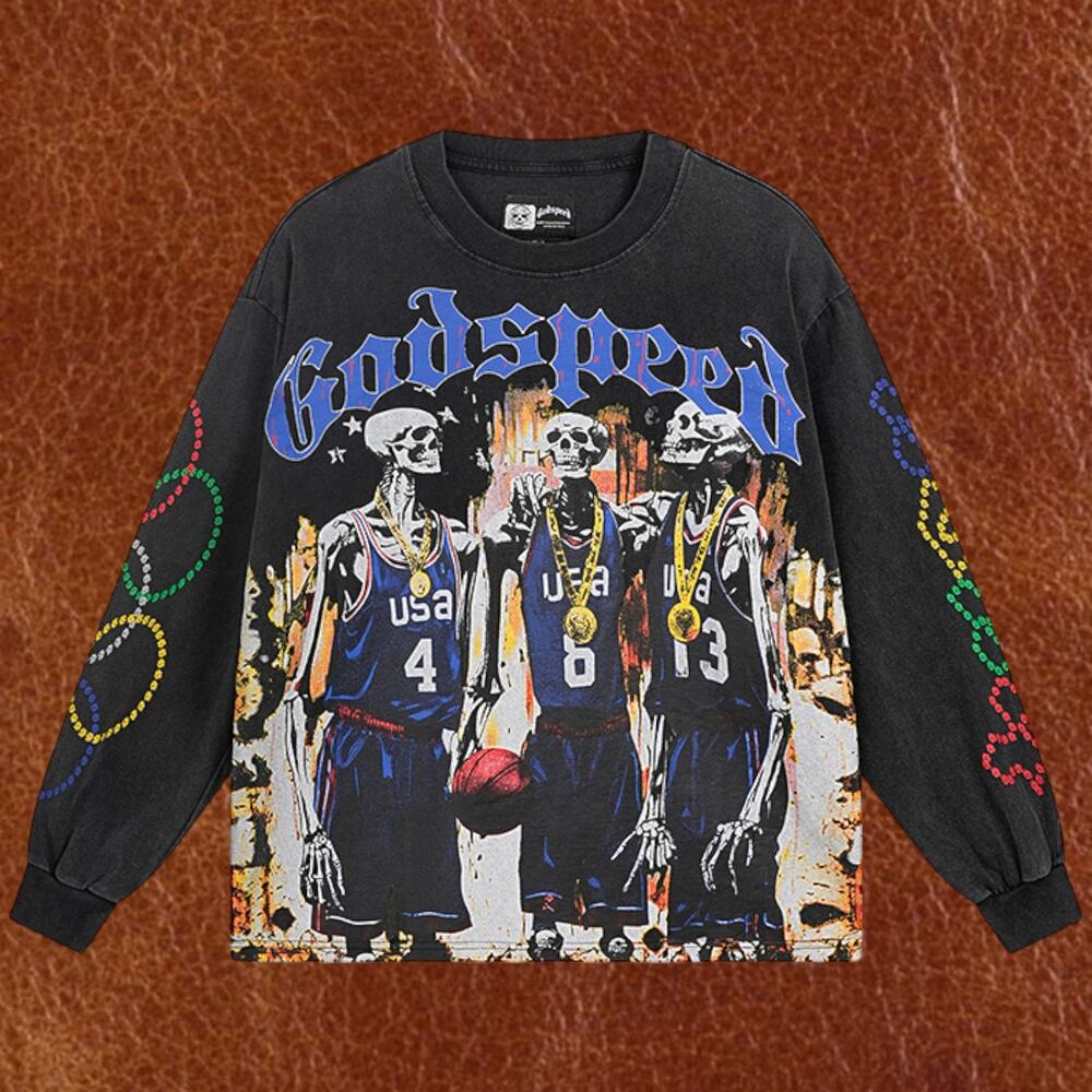 Men's Black Long Sleeve Godspeed